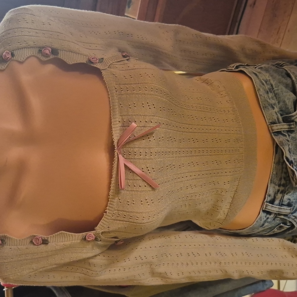 Forever 21 Beige Sweater with Pink Details - Picture 4 of 5